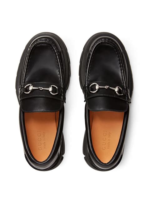 gucci leather lug sole loafer|gucci rubber loafer.